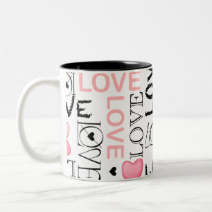 Caneca De Café Em Dois Tons Love Mug