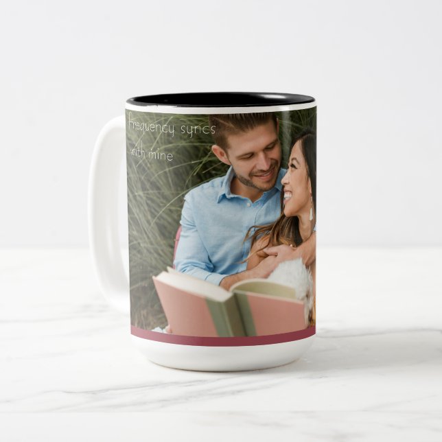 Caneca De Café Em Dois Tons Love note (Frente Esquerda)