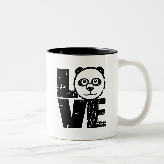 Caneca De Café Em Dois Tons Love Panda (Direita)