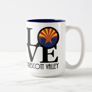 Caneca De Café Em Dois Tons LOVE Prescott Valley 15oz