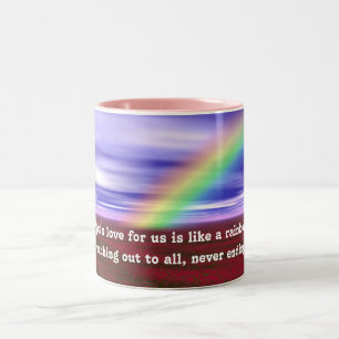 Caneca De Café Em Dois Tons Love Rainbow de Deus