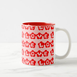 Caneca De Café Em Dois Tons LOVE Retroativo Personalizável
