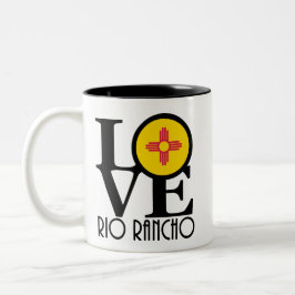 Caneca De Café Em Dois Tons LOVE Rio Rancho 11oz