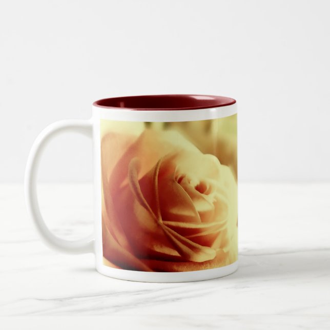 Caneca De Café Em Dois Tons Love Rosa Mug (Esquerda)