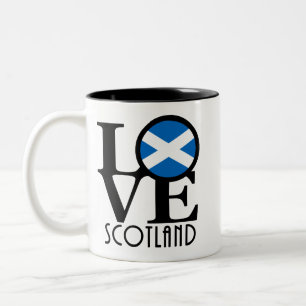 Caneca De Café Em Dois Tons LOVE Scotland 11oz