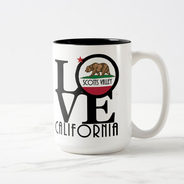 Caneca De Café Em Dois Tons LOVE Scotts Valley 15oz (Direita)
