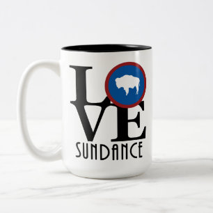 Caneca De Café Em Dois Tons LOVE Sundance Wyoming 15oz