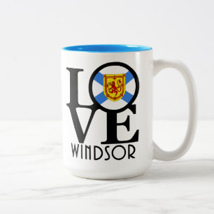Caneca De Café Em Dois Tons LOVE Windsor NS 15oz