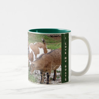 Caneca De Café Em Dois Tons LoveMyGoats-caneca