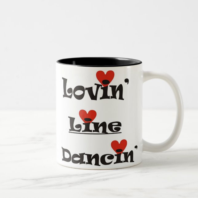 Caneca De Café Em Dois Tons Lovin'Line Dancin' (Direita)
