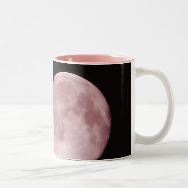 Caneca De Café Em Dois Tons Lua cor-de-rosa (Direita)