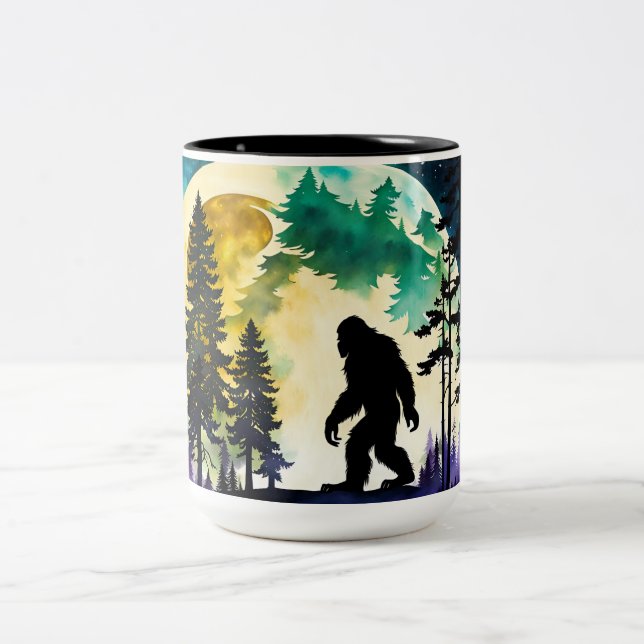 Caneca De Café Em Dois Tons Lua de Cheio Sasquatch (Centro)