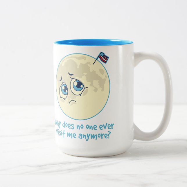 Caneca De Café Em Dois Tons Lua triste (Direita)