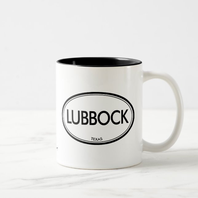Caneca De Café Em Dois Tons Lubbock, Texas (Direita)