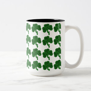 Caneca De Café Em Dois Tons Lucky Celtic Shamrock Mug