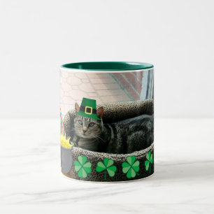 Caneca De Café Em Dois Tons Lucky Irish Indigo