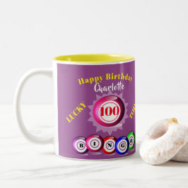 Caneca De Café Em Dois Tons Lucky Number Bingo Themed Birthday