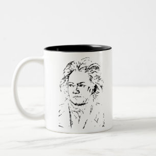 Caneca De Café Em Dois Tons Ludwig van Beethoven