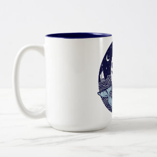 Caneca De Café Em Dois Tons Luna-Caneca