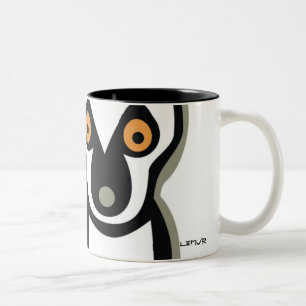 Caneca De Café Em Dois Tons LUNA o LEMUR