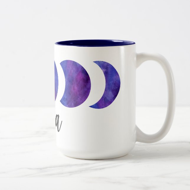 Caneca De Café Em Dois Tons Luna Phase Coffee Mug (Direita)
