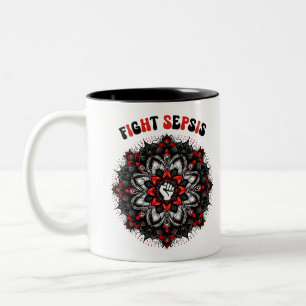 Caneca De Café Em Dois Tons Luta Contra Os Cups De Sepsis