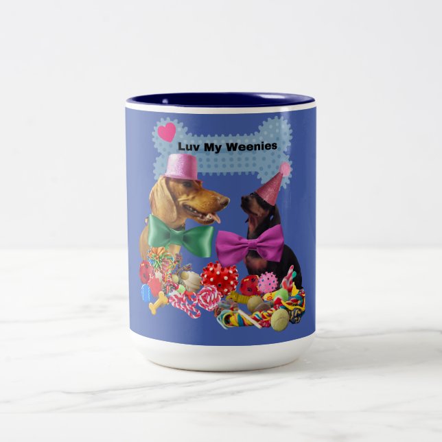 Caneca De Café Em Dois Tons Luv My Weenes Two Tone Mug (Centro)