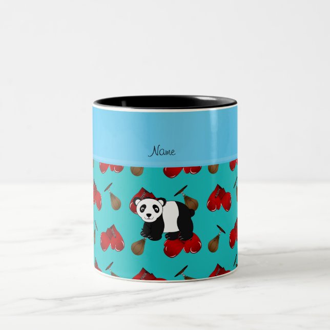Caneca De Café Em Dois Tons Luvas de encaixotamento conhecidas personalizadas (Centro)