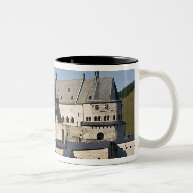 Caneca De Café Em Dois Tons Luxemburgo, Vianden. Vianden Chateau (b) 15 (Direita)