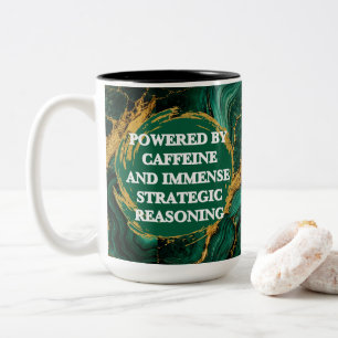 Caneca De Café Em Dois Tons Luxo Esmeralda Malaquita Ouro Líquido Ágata