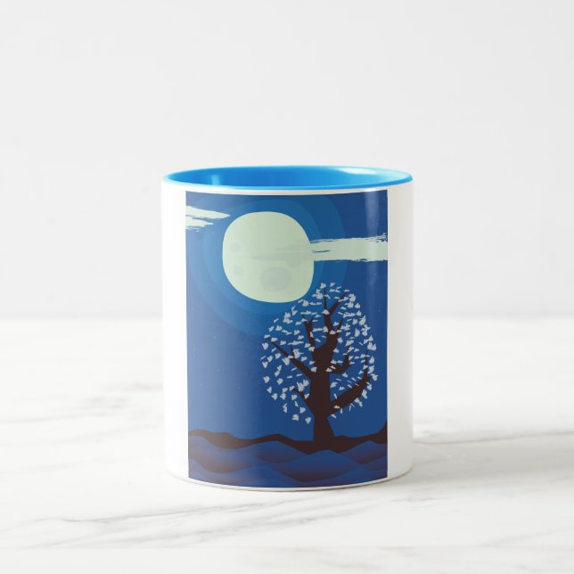 Caneca De Café Em Dois Tons luz da lua (Centro)