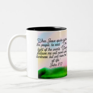 Caneca De Café Em Dois Tons luz de jesus 