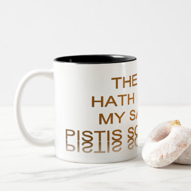 Caneca De Café Em Dois Tons Luz Hath Torna-Se Meu Salvador (Com Donut)