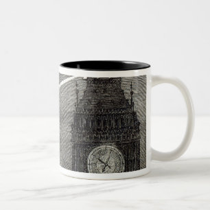 Caneca De Café Em Dois Tons Luz na torre de pulso de disparo, casas do