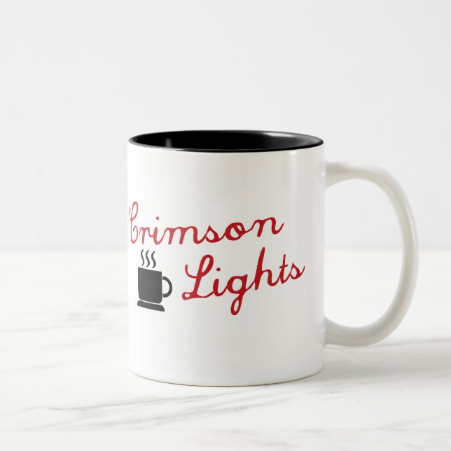 Caneca De Café Em Dois Tons Luzes carmesins (Direita)
