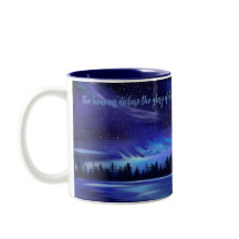 Luzes de Norte Verso Azul Da Bíblia Do Salm 19:1