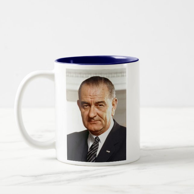 Caneca De Café Em Dois Tons Lyndon B. Johnson 36 (Esquerda)