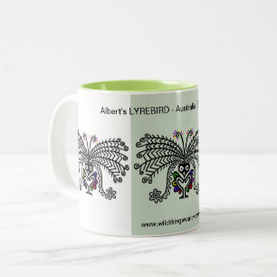 Caneca De Café Em Dois Tons Lyrebird - caneca de café de dois tons