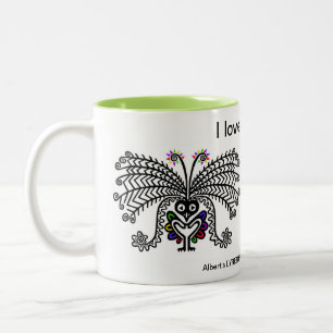 Caneca De Café Em Dois Tons Lyrebird - caneca de café de dois tons