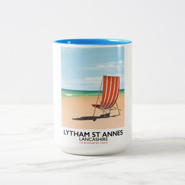 Caneca De Café Em Dois Tons Lytham Rua Annan Lancashire poster (Centro)