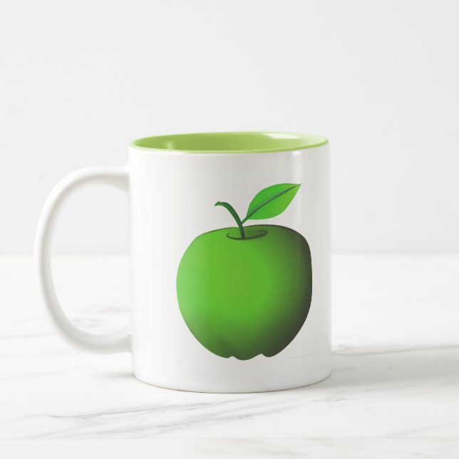 Caneca De Café Em Dois Tons Maçã Verde (Esquerda)