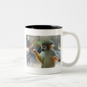 Caneca De Café Em Dois Tons Macaco