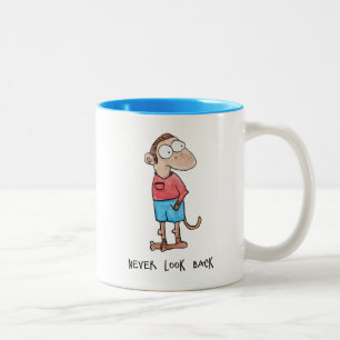 Caneca De Café Em Dois Tons Macaco Cartoon