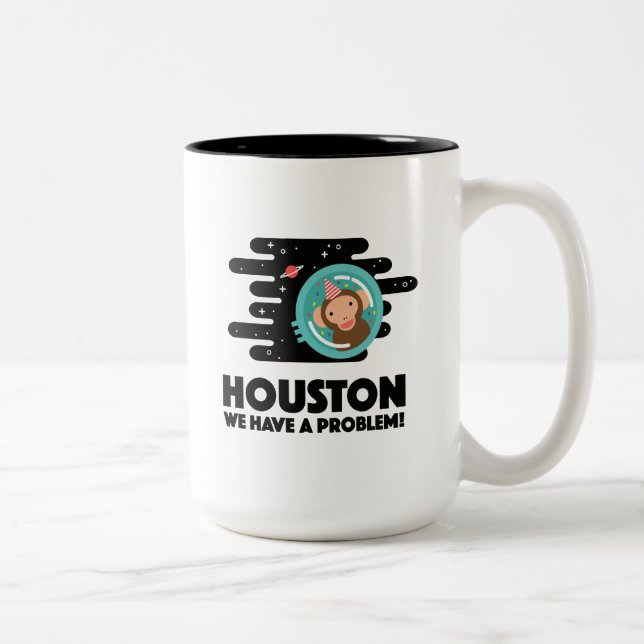 Caneca De Café Em Dois Tons Macaco do espaço (Direita)
