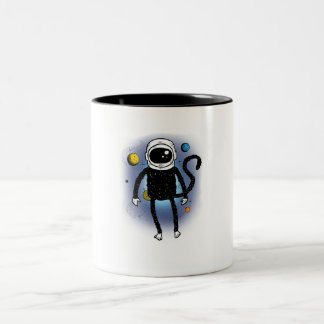 Caneca De Café Em Dois Tons Macaco espacial