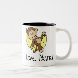 Caneca De Café Em Dois Tons Macaco eu amo Nana