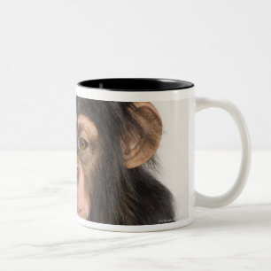 Caneca De Café Em Dois Tons Macaco que risca sua cabeça