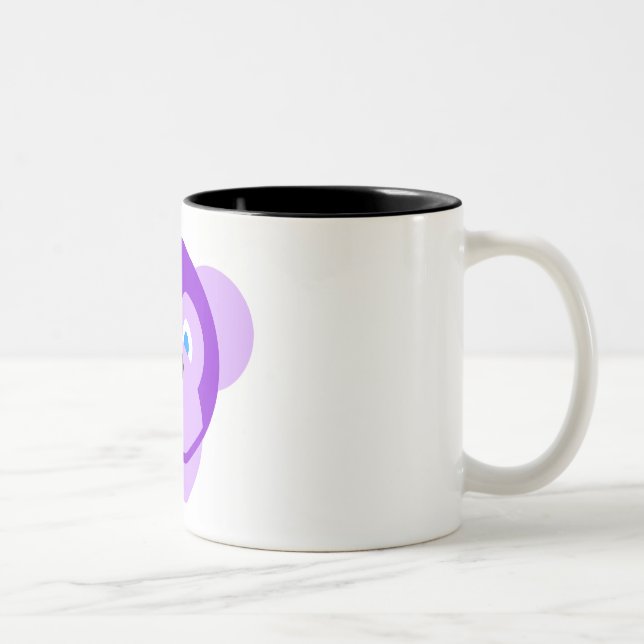 Caneca De Café Em Dois Tons macaco roxo (Direita)