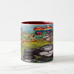 Caneca De Café Em Dois Tons Macacos Café De Duas Pontas