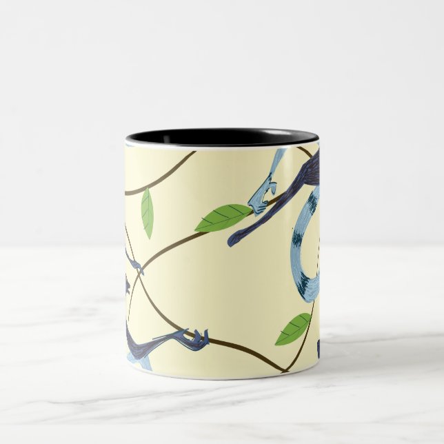 Caneca De Café Em Dois Tons Macacos Vintage (Centro)